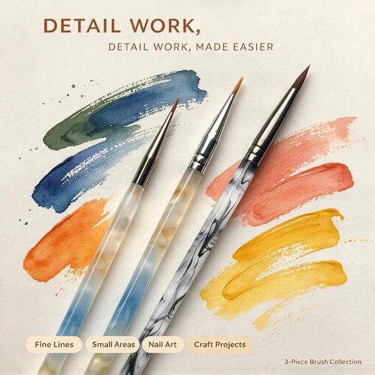 3PCS Ink Wash style Detail Brushes