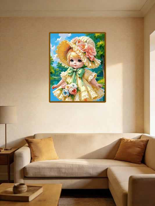 Bonnet Doll Portrait(36-60+colors)