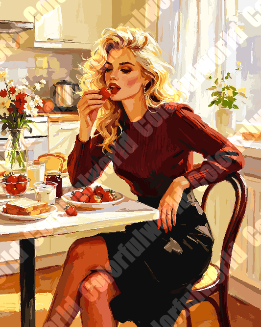 Kitchen Strawberry Break Paint By Numbers