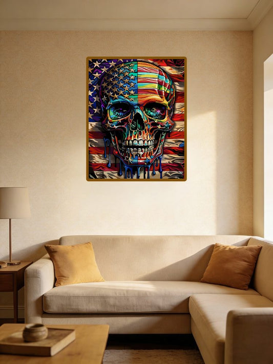 Patriotic Skull Art(36-80+colors)