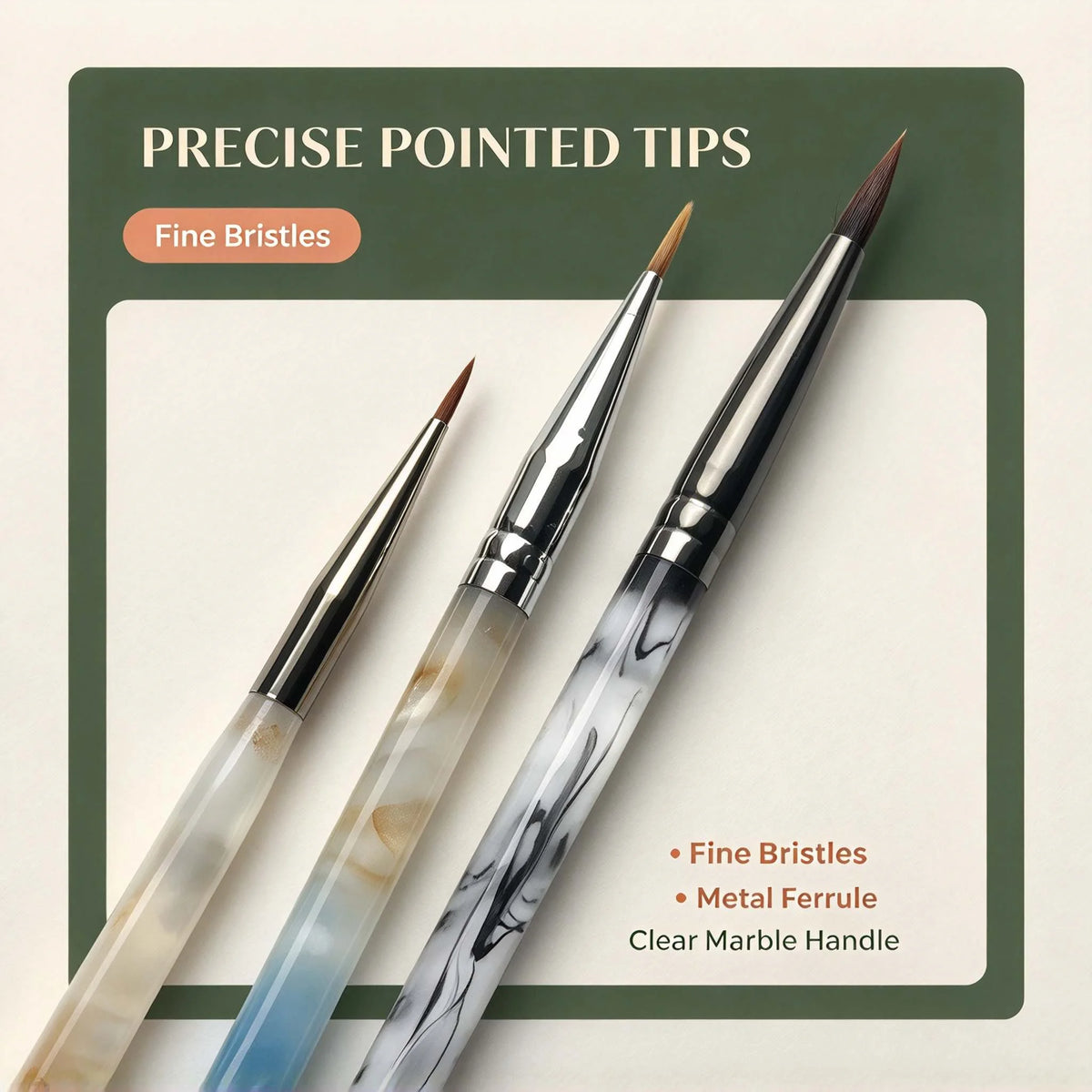3PCS Ink Wash style Detail Brushes