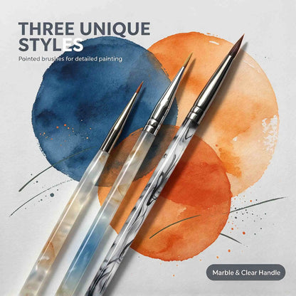 3PCS Ink Wash style Detail Brushes