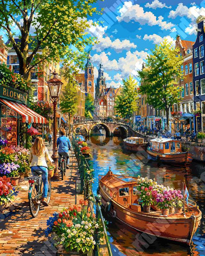 Amsterdam Canal Lane 1（36-80+colors）