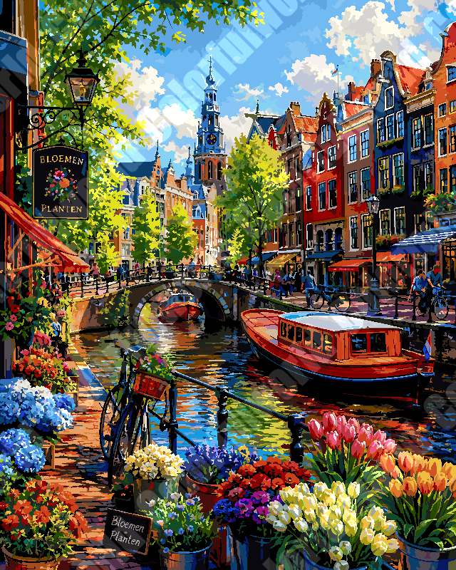 Amsterdam Canal Lane 2（36-80+colors）