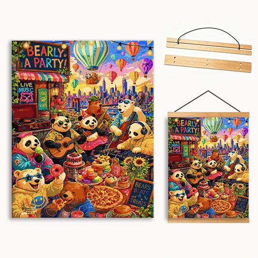 Animal Roof Party 3（36-80+colors）Paint By Numbers