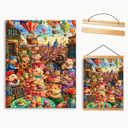 Animal Roof Party 4（36-80+colors）Paint By Numbers