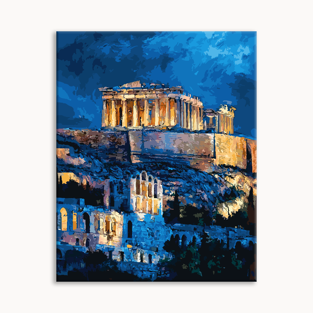 Athens Night Ruins