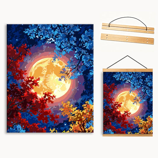Autumn Moon Glow Paint By Numbers