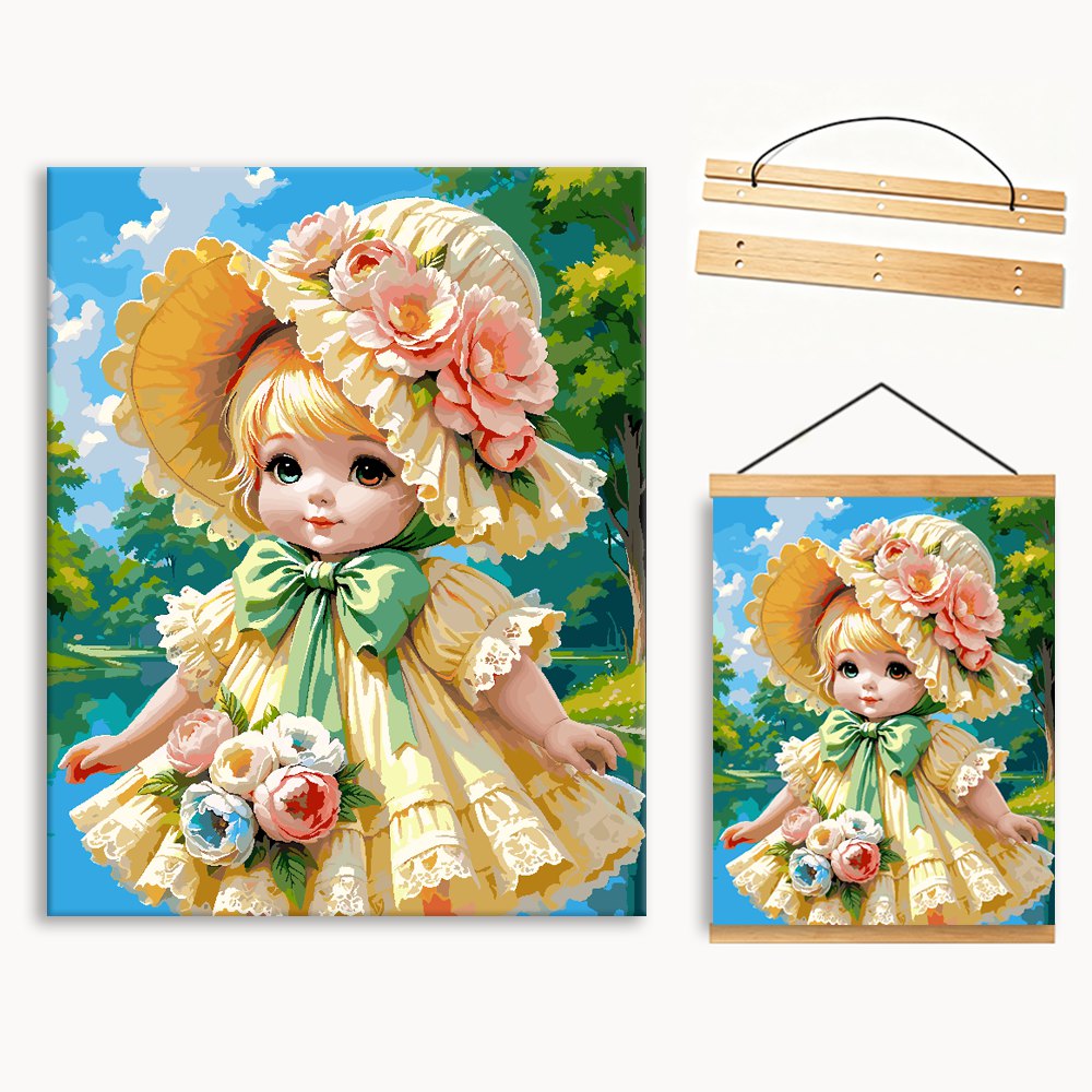 Bonnet Doll Portrait（36-60+colors）Paint By Numbers