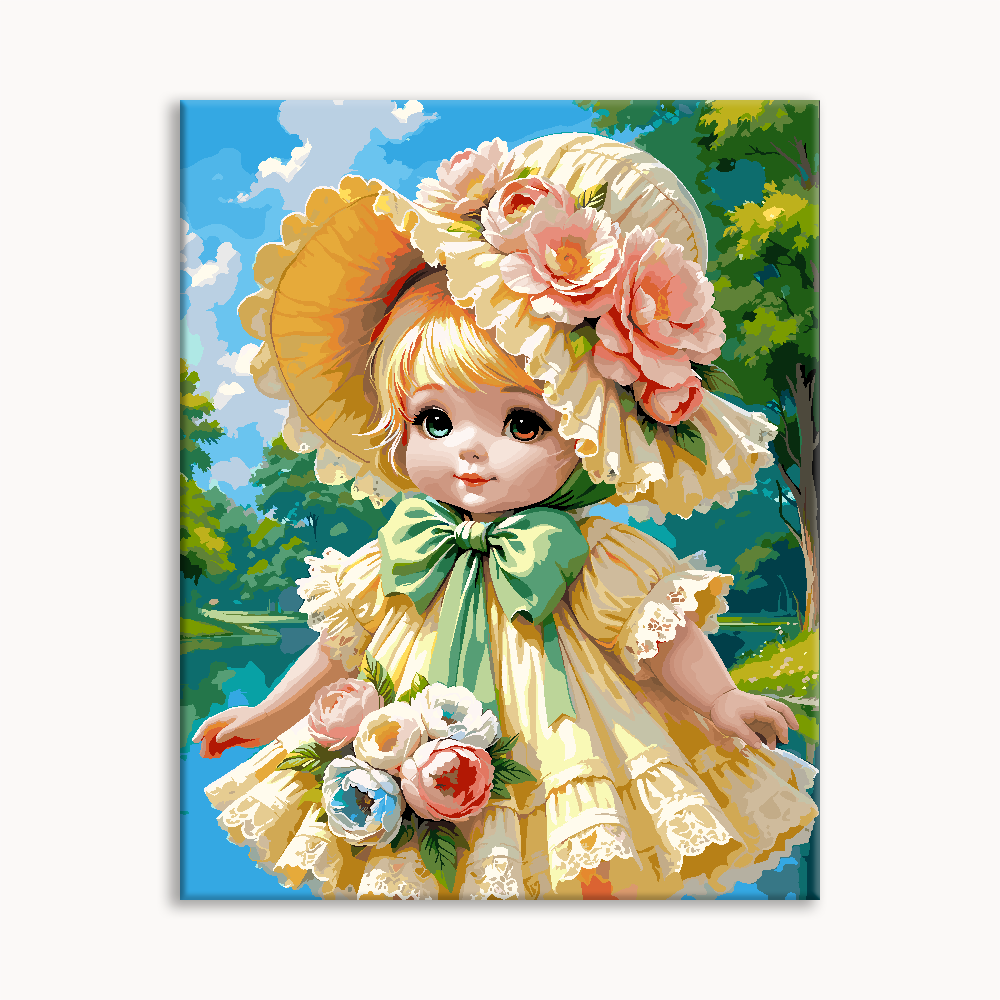 Bonnet Doll Portrait（36-60+colors）