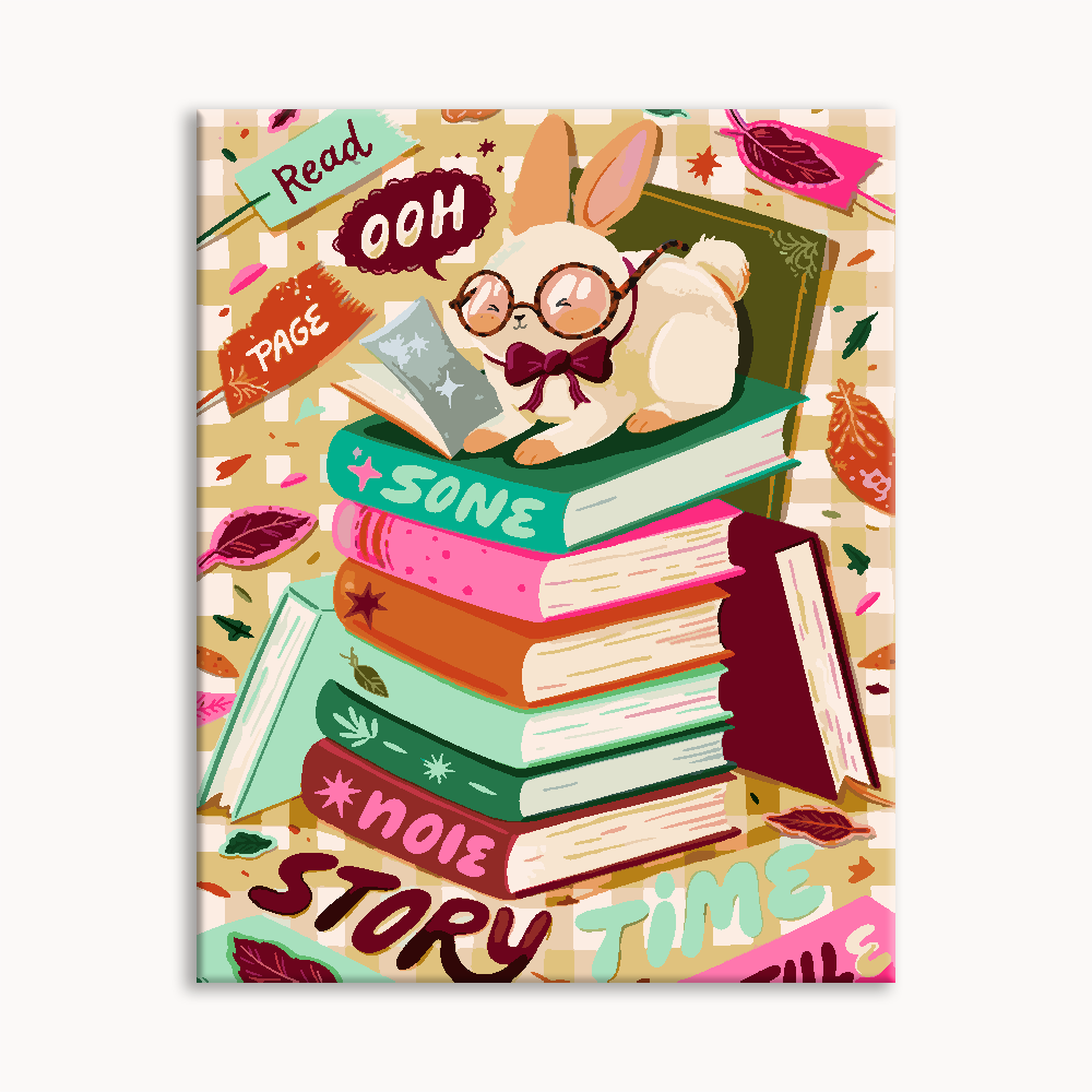 Book Stack Bunny