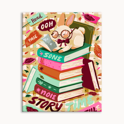 Book Stack Bunny