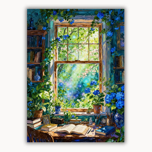 Books and Shadows by a Sunny Window 2