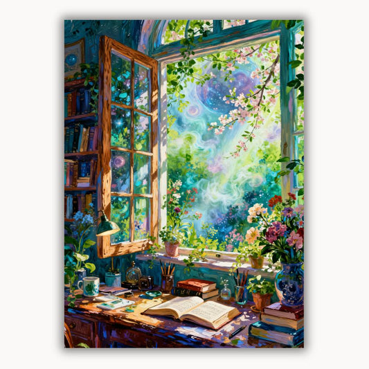 Books and Shadows by a Sunny Window 3