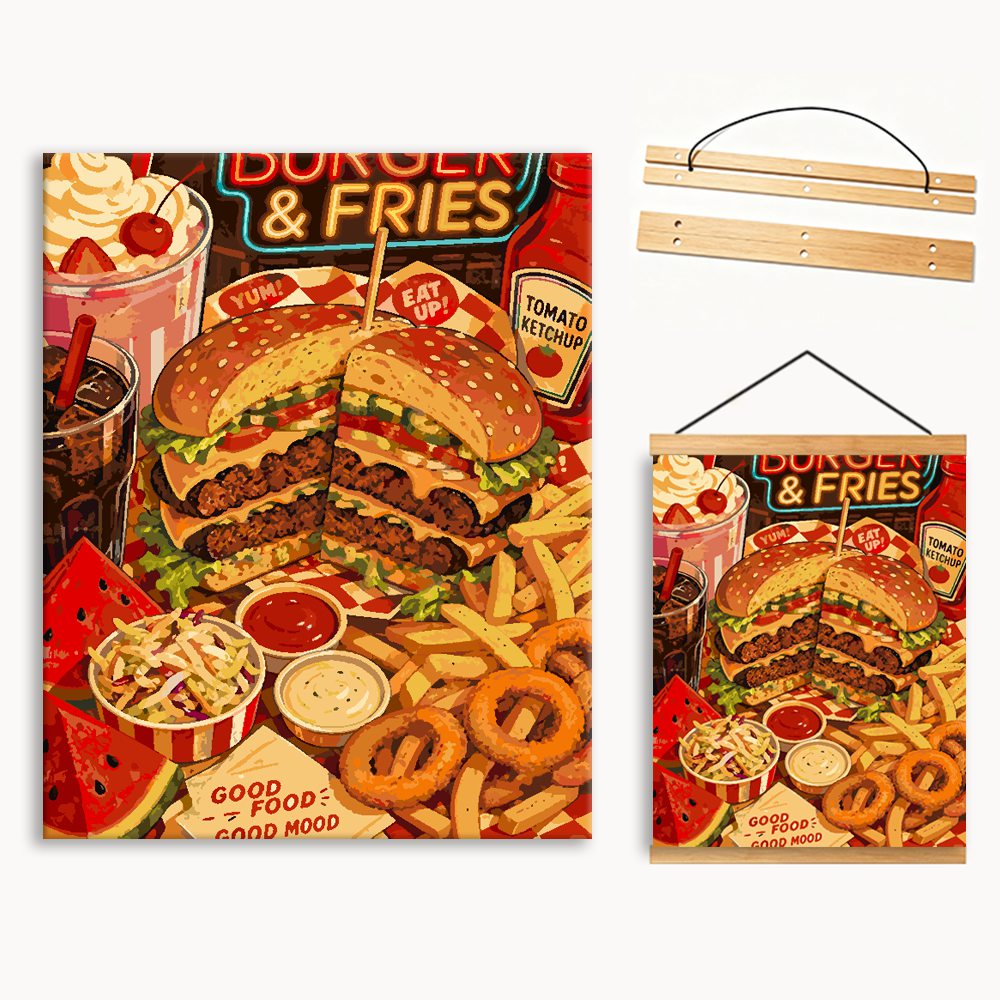 Burger Platter（36-80+colors）Paint By Numbers