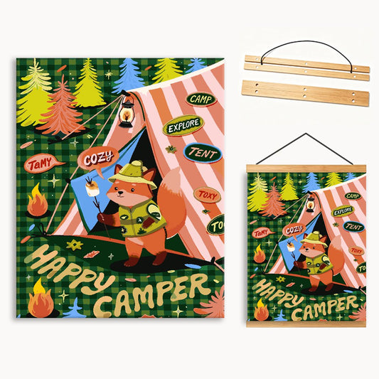 Camping Forest Critter Paint By Numbers