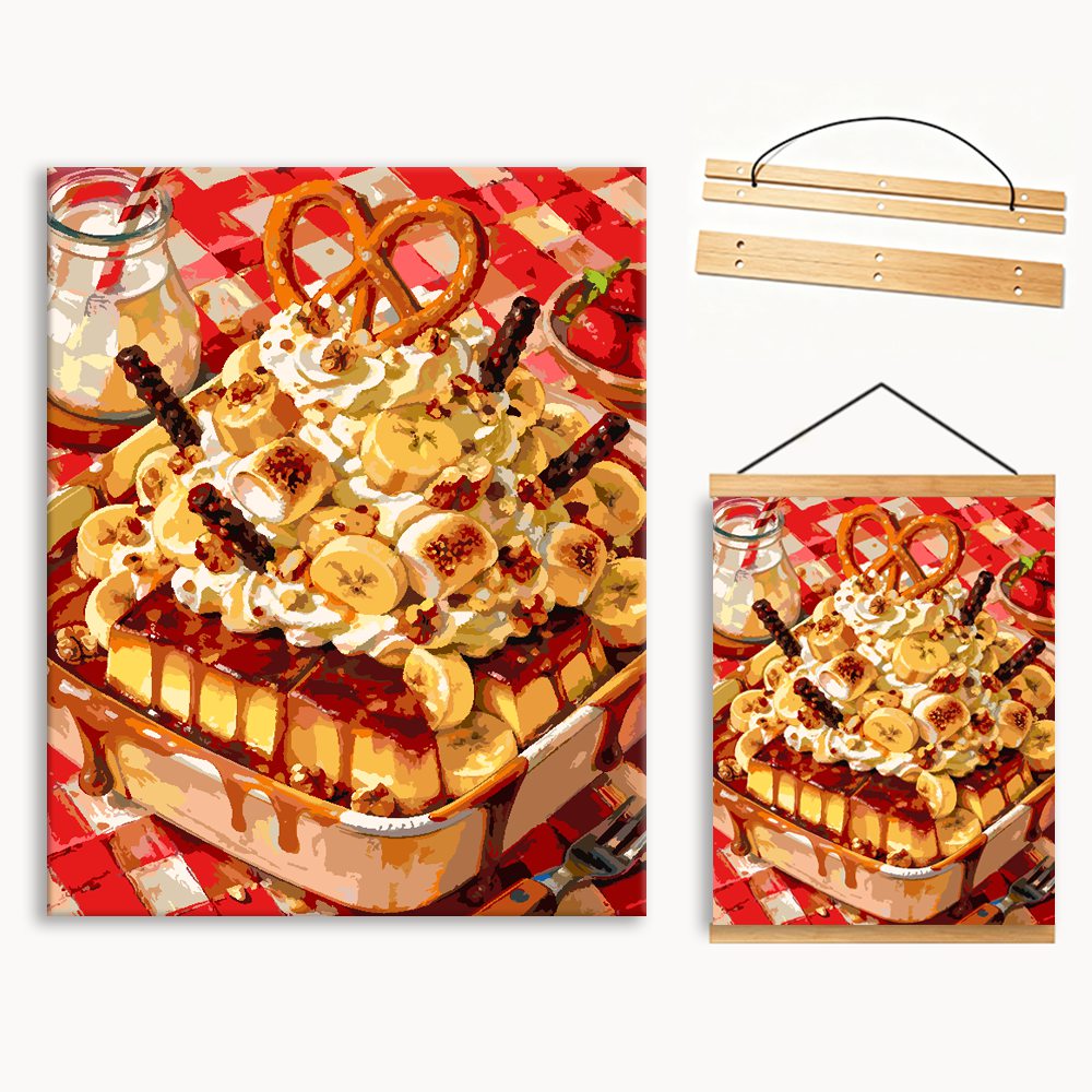 Caramel Waffle Stack Paint By Numbers