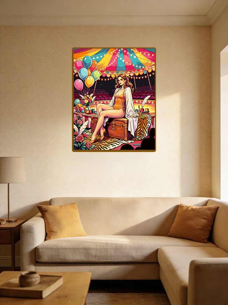 Circus Balloon Lady Paint By Numbers