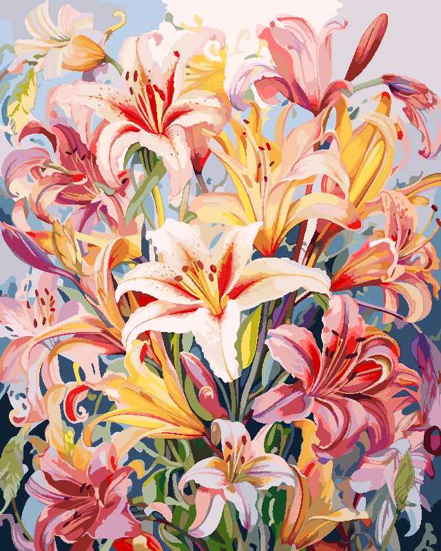 Cluster of Lilies 2（36-60+colors）
