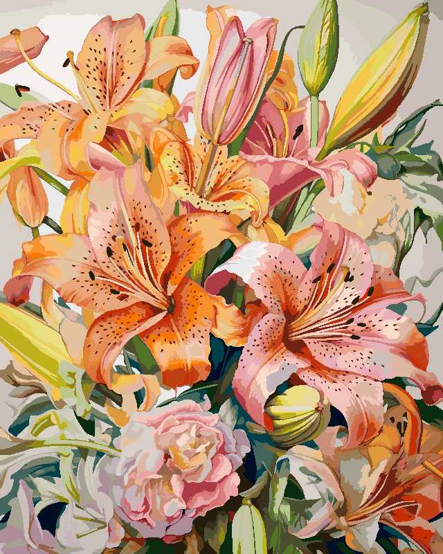Cluster of Lilies 3（36-60+colors）