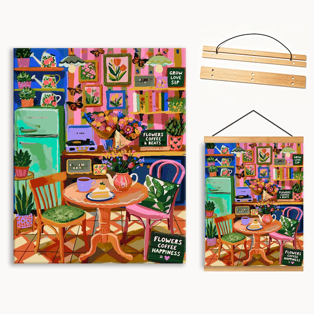 Colorful Tea Bistro 2（36-60+colors）Paint By Numbers