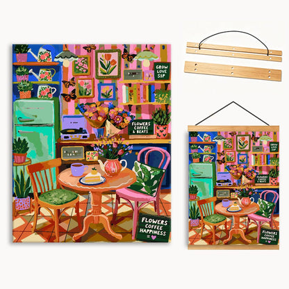 Colorful Tea Bistro 2（36-60+colors）Paint By Numbers