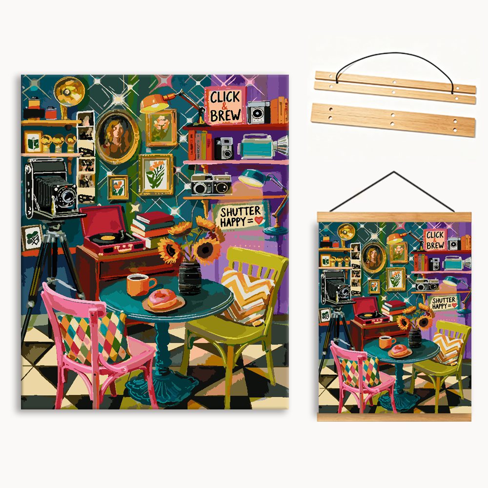 Colorful Tea Bistro 3（36-60+colors）Paint By Numbers