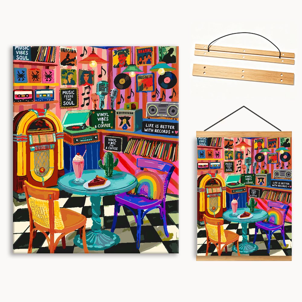 Colorful Tea Bistro 7（36-60+colors）Paint By Numbers