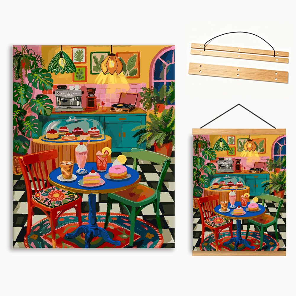 Colorful Tea Bistro 8（36-60+colors） Paint By Numbers