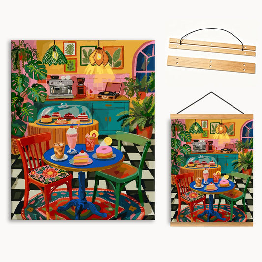 Colorful Tea Bistro 8（36-60+colors） Paint By Numbers
