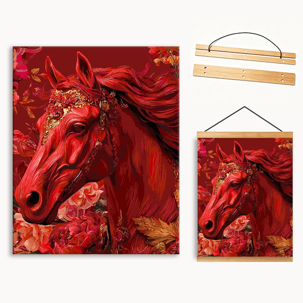Crimson Steed Paint By Numbers
