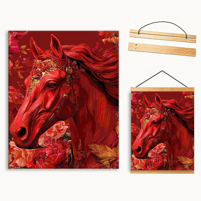Crimson Steed Paint By Numbers