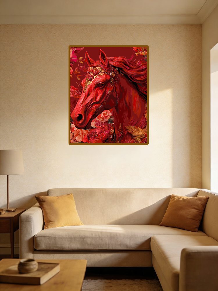 Crimson Steed Paint By Numbers