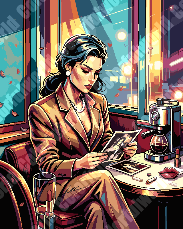 Diner Card Reader Paint By Numbers