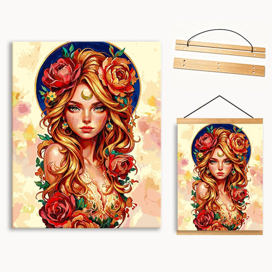 Floral Golden Haired Belle （36-60+colors）Paint By Numbers