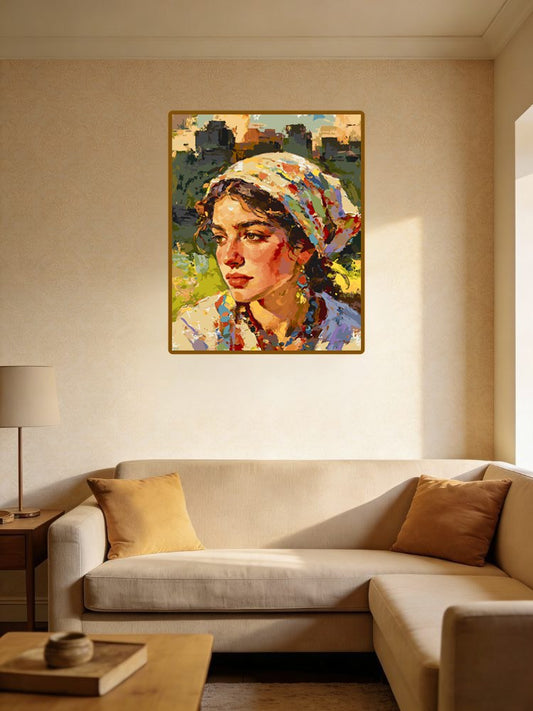 Floral Headscarf Lady