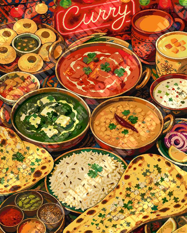 Indian Curry Feast（36-80+colors）