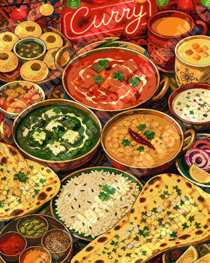 Indian Curry Feast（36-80+colors）