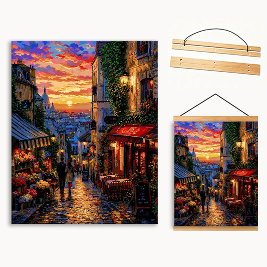 Montmartre Dusk Lane 1（36-80+colors） Paint By Numbers