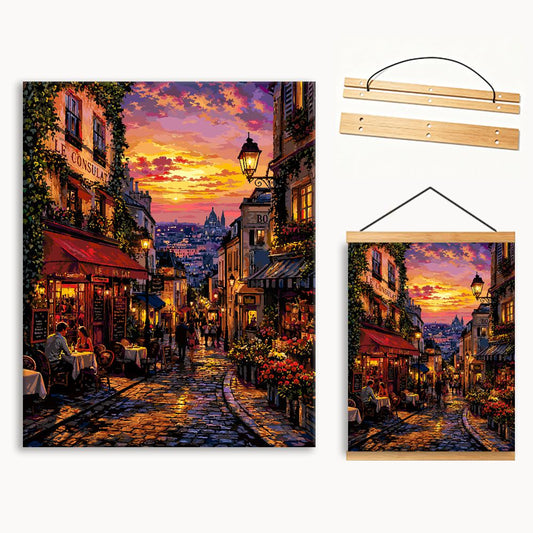 Montmartre Dusk Lane 2（36-80+colors） Paint By Numbers