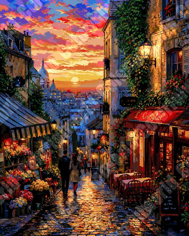 Montmartre Dusk Lane 1（36-80+colors）