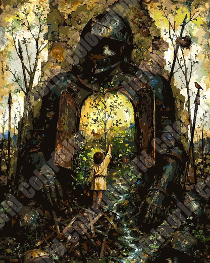 Moss Stone Statue