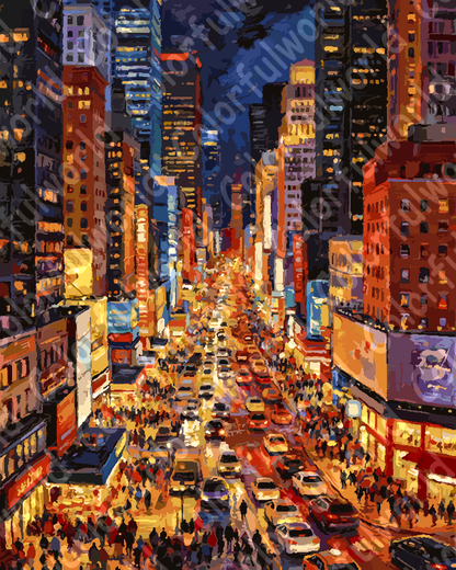 Night in a Bustling Metropolis（36-80+colors）