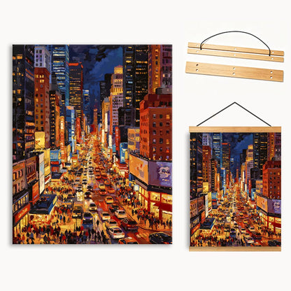 Night in a Bustling Metropolis（36-80+colors）Paint By Numbers