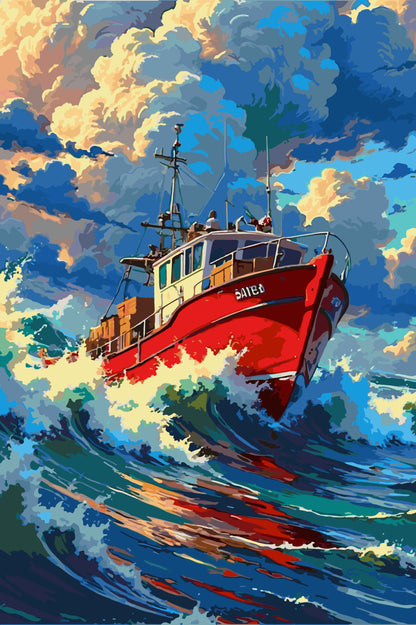 Ocean Sailboat