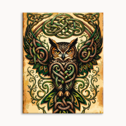 Ornate Owl Tapestry（36-60+colors）