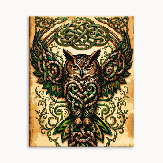 Ornate Owl Tapestry（36-60+colors）