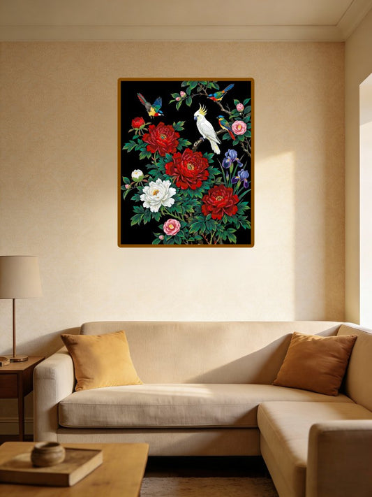 Parrots and Peonies 1