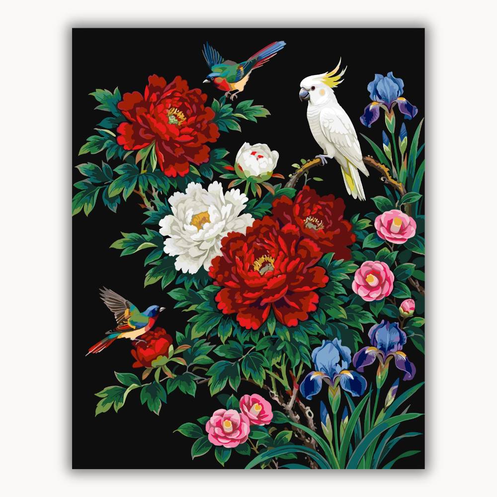 Parrots and Peonies 2