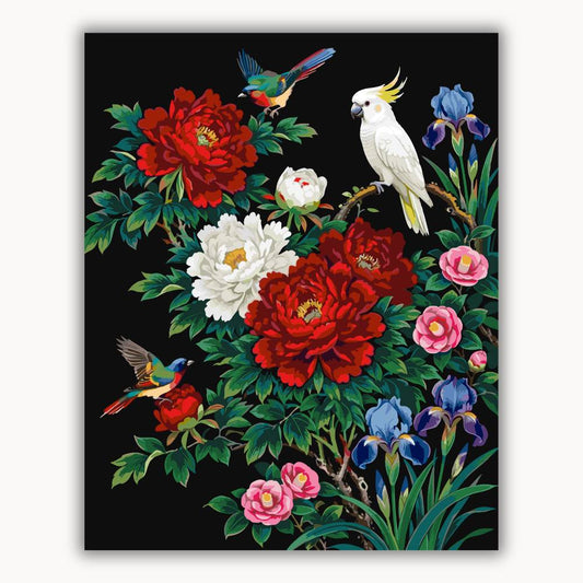 Parrots and Peonies 2